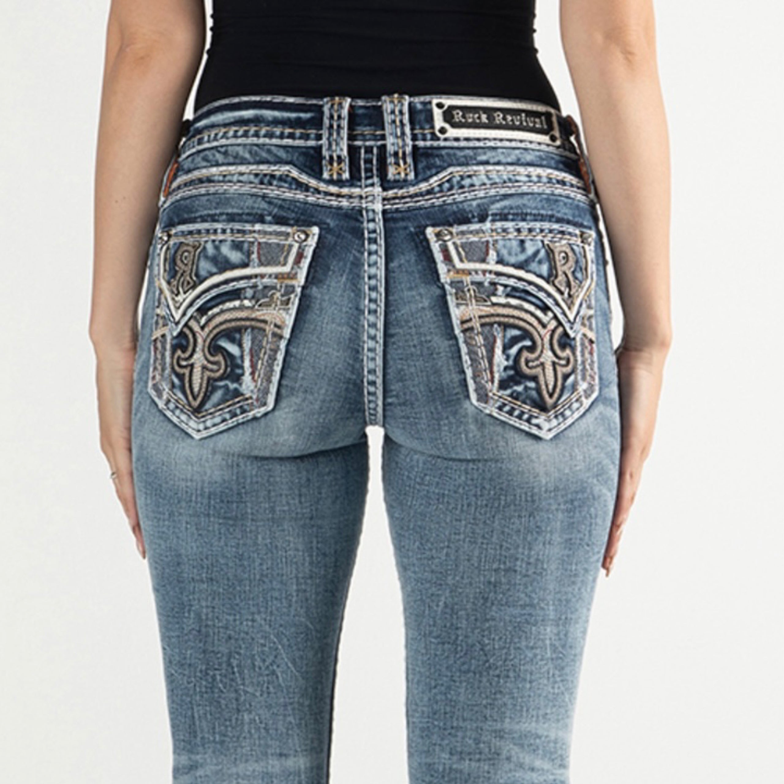 Rock revival fashion look alike jeans